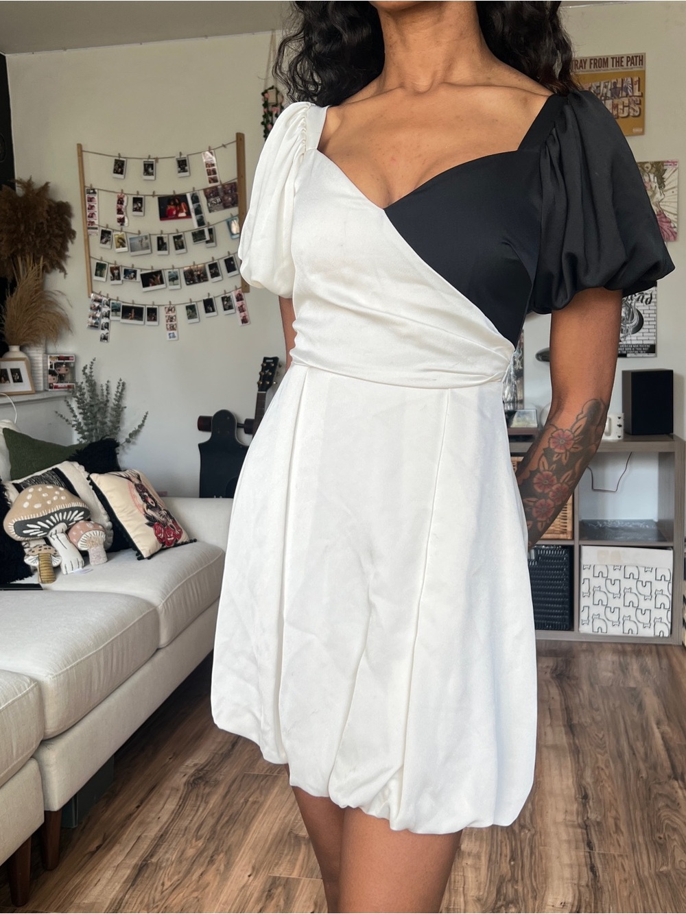 Atoir Lost to the Night Puff Sleeve Mini Dress